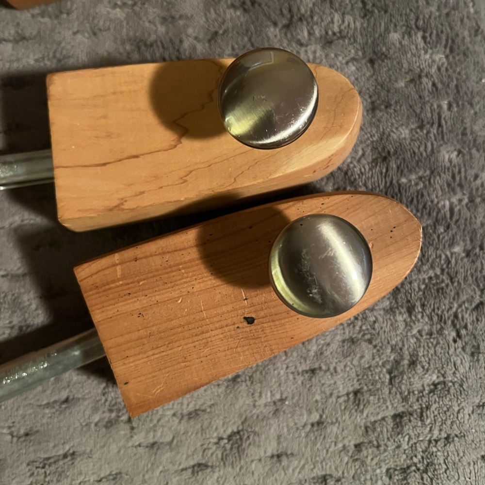 Wooden Shoe Trees With Metal Knobs - image 3